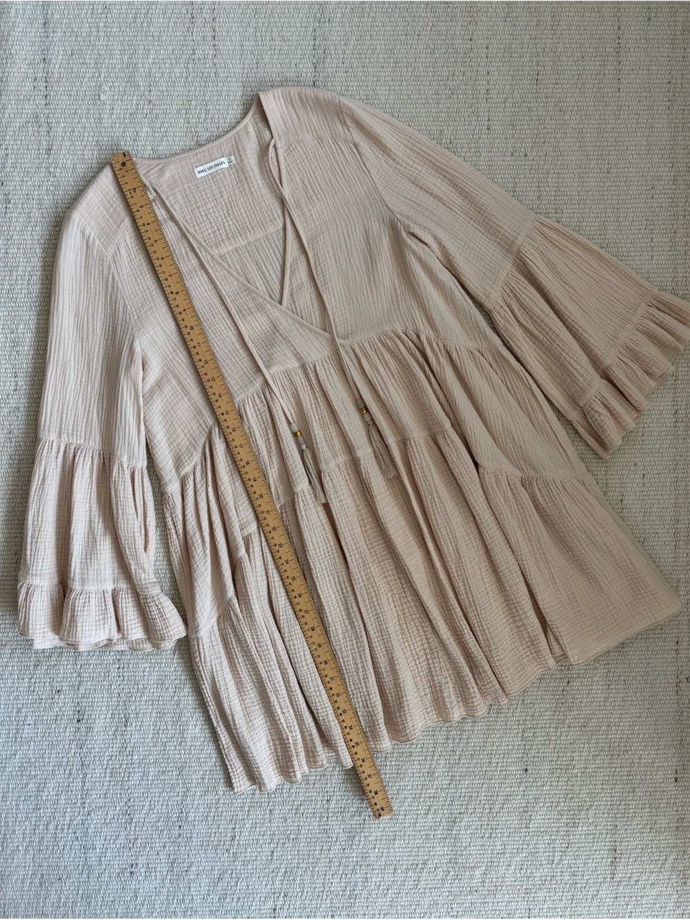 | Avec Les Filles | 100% Cotton Dress with Tassel Tie size Small - Picture 10 of 16